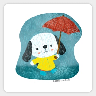 Dog in a Raincoat Magnet